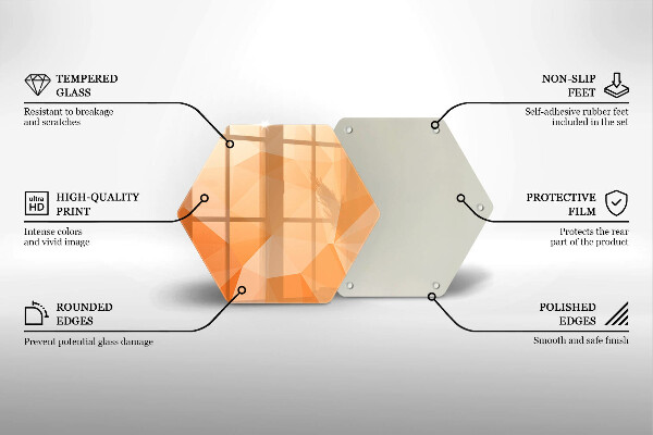 Skärbräda glas sexhörning Geometrisk bakgrund