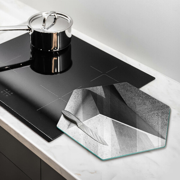 Skärbräda glas sexhörning Konkret abstraktion