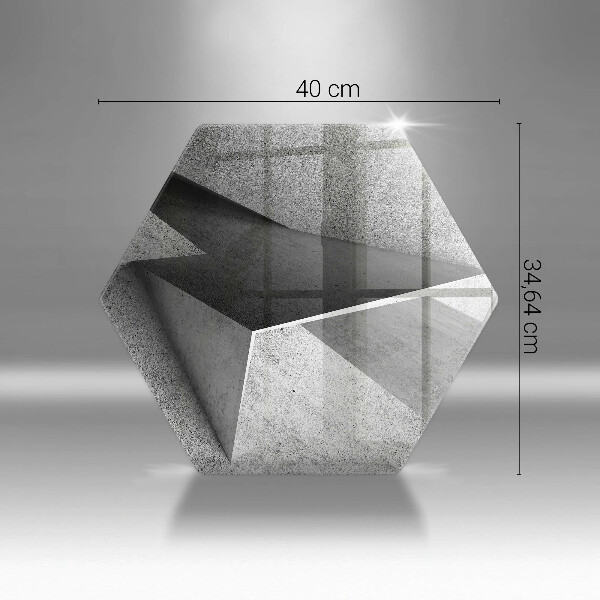 Skärbräda glas sexhörning Konkret abstraktion