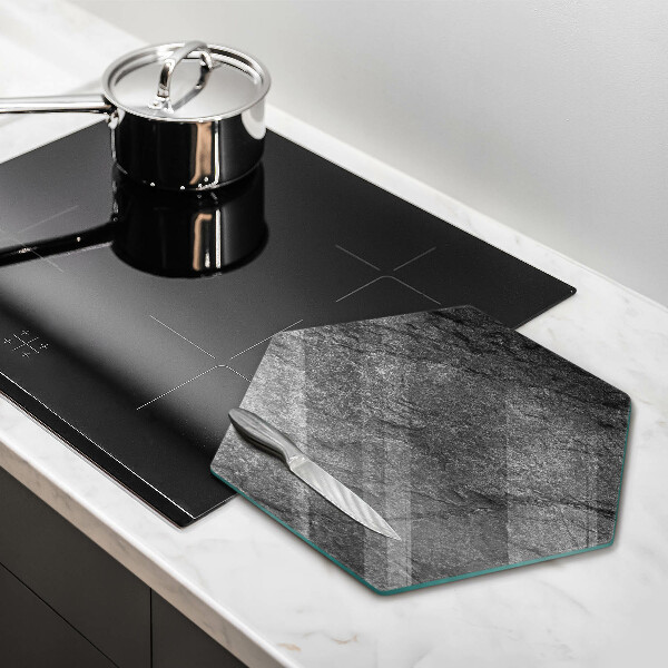 Skärbräda glas sexhörning Sten textur