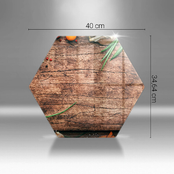 Skärbräda glas sexhörning Köksskiva av trä