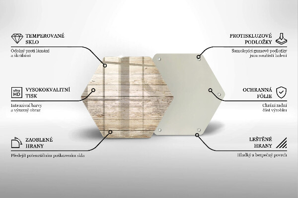 Skärbräda glas sexhörning Träskivor