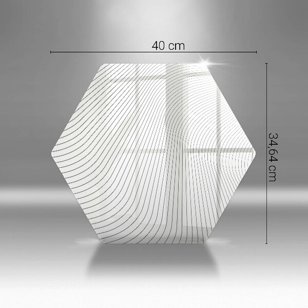 Skärbräda glas sexhörning Modernt linjemönster