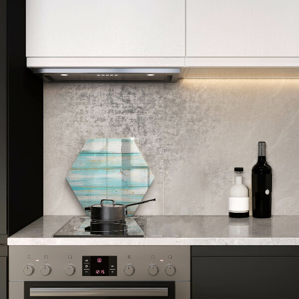 Skärbräda glas sexhörning Vintage träskivor