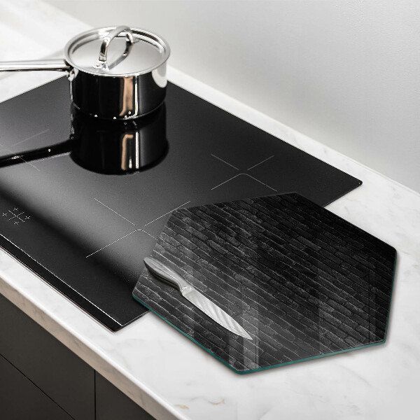 Skärbräda glas sexhörning Vägg tegelvägg