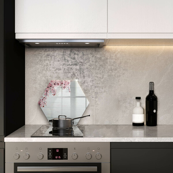 Skärbräda glas sexhörning Blommor på brädorna