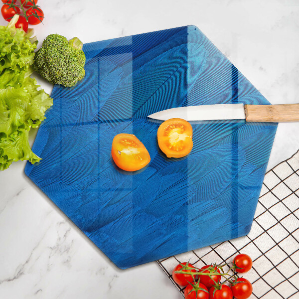 Skärbräda glas sexhörning Fågelfjädrar