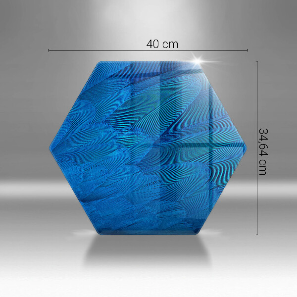 Skärbräda glas sexhörning Fågelfjädrar