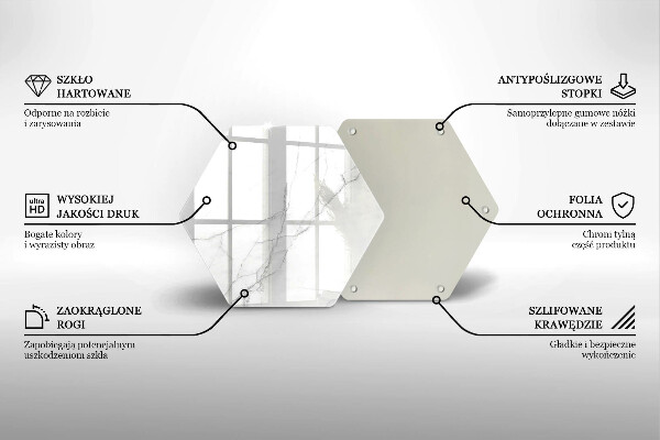 Skärbräda glas sexhörning Marmor sten bakgrund