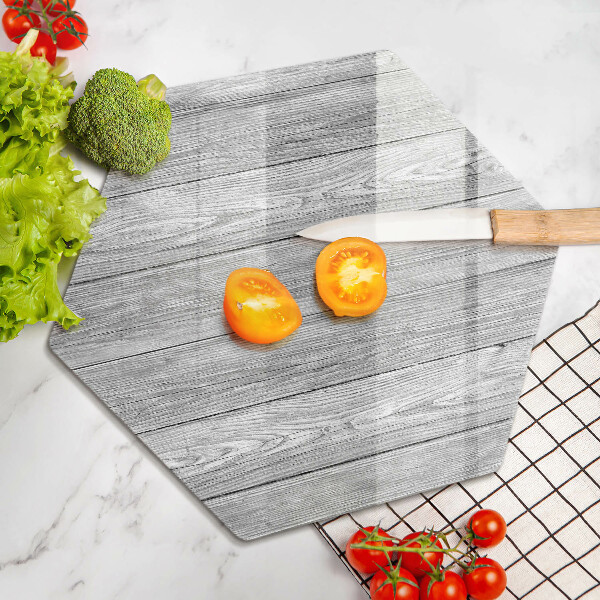 Skärbräda glas sexhörning Gamla träskivor