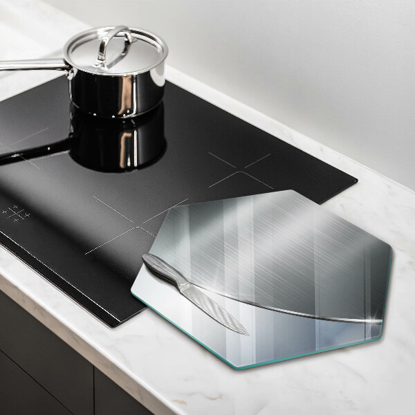 Skärbräda glas sexhörning Metall abstraktionsmönster