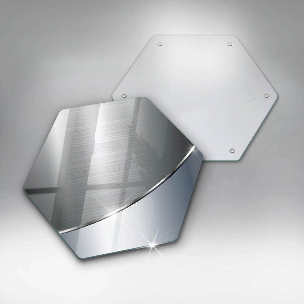 Skärbräda glas sexhörning Metall abstraktionsmönster