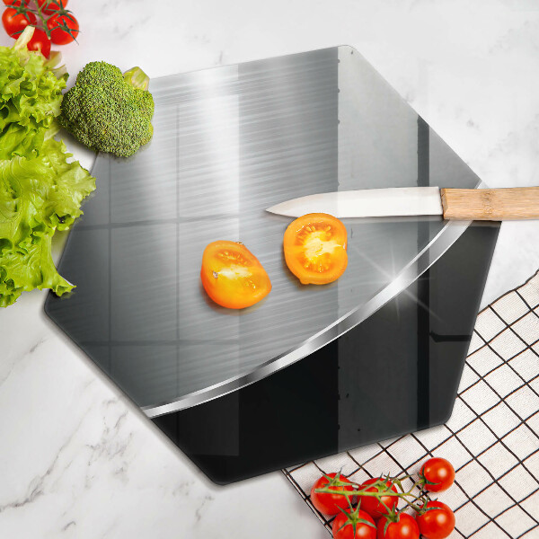 Skärbräda glas sexhörning Abstraktion med metall