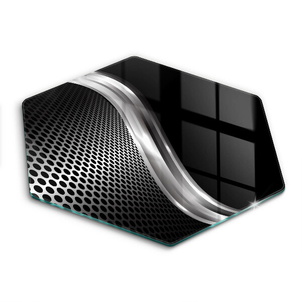 Skärbräda glas sexhörning Metallstruktur