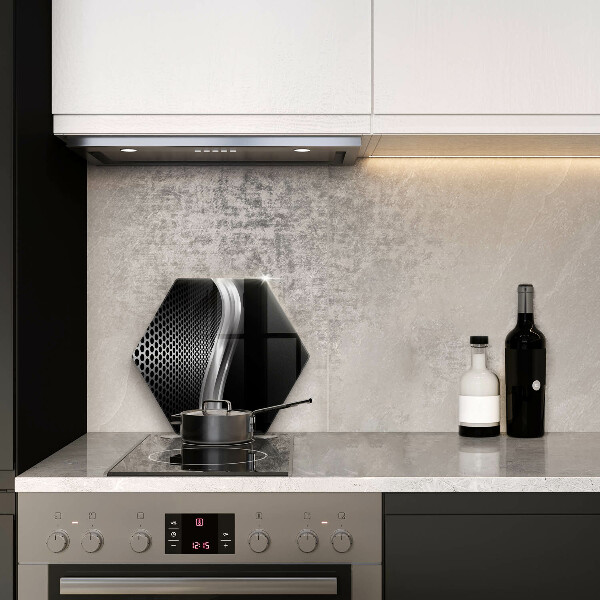 Skärbräda glas sexhörning Metallstruktur