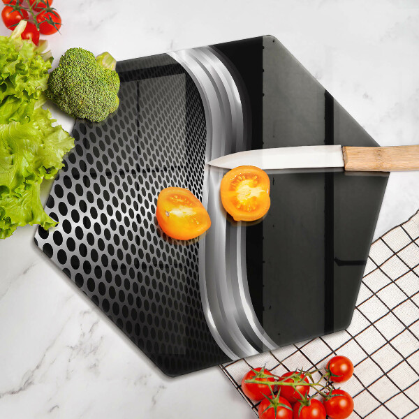 Skärbräda glas sexhörning Metallstruktur