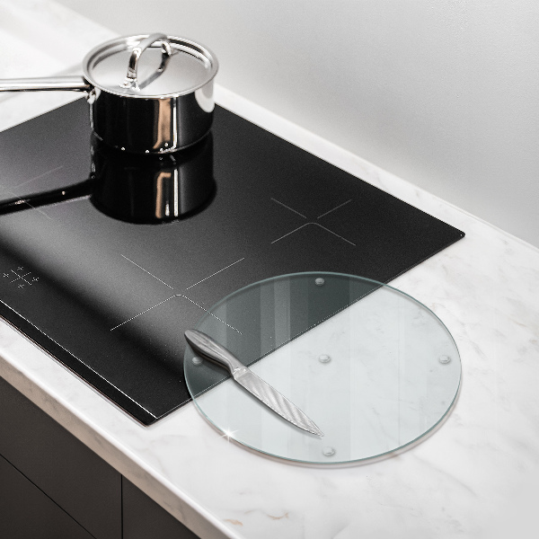 Skärbräda glas transparent fi30 cm