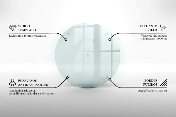 Skärbräda glas transparent fi40 cm