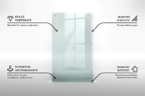 Skärbräda glas transparent 52x30 cm