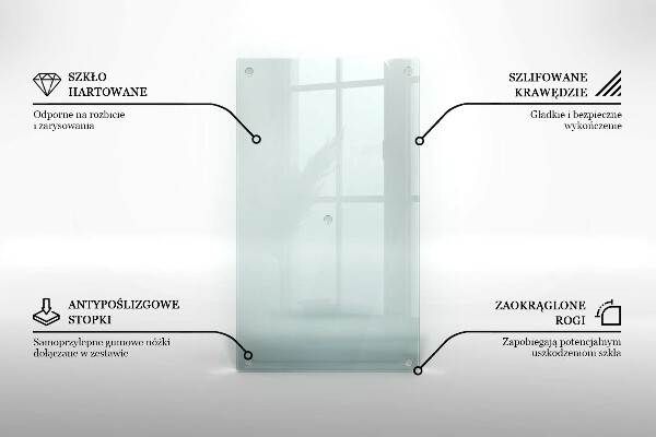 Skärbräda glas transparent 52x30 cm