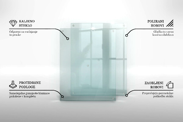 Skärbräda glas transparent 52x40 cm