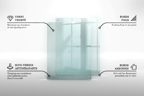 Skärbräda glas transparent 52x40 cm