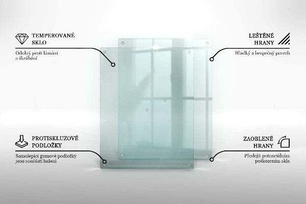 Skärbräda glas transparent 52x40 cm