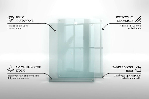 Skärbräda glas transparent 52x40 cm
