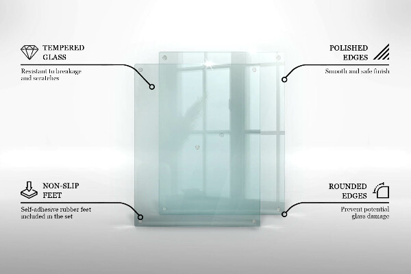 Skärbräda glas transparent 52x40 cm