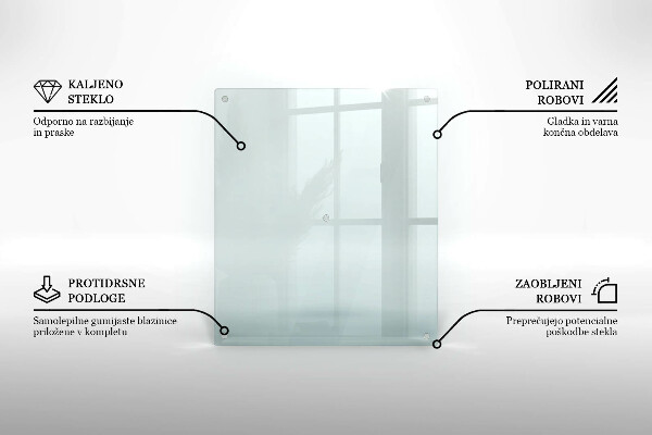Skärbräda glas transparent 60x52 cm