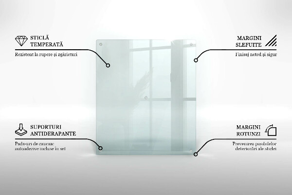 Skärbräda glas transparent 60x52 cm