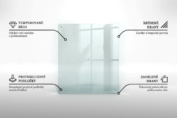 Skärbräda glas transparent 60x52 cm
