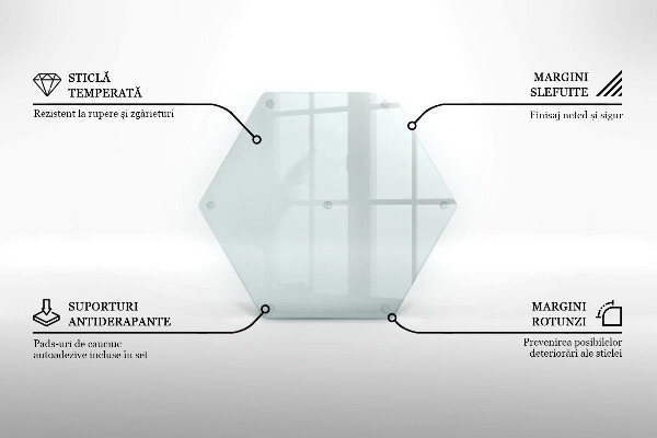 Skärbräda glas transparent h40 cm