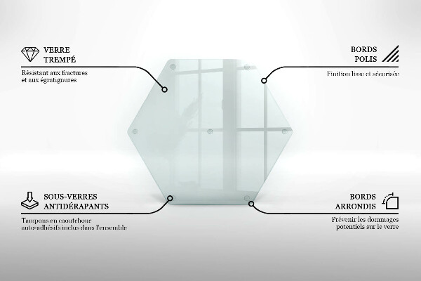 Skärbräda glas transparent h40 cm