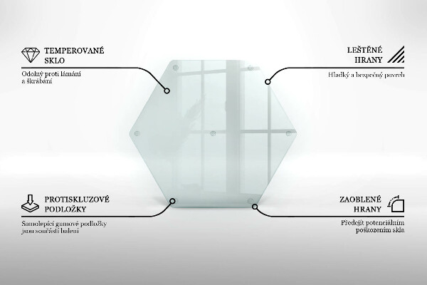 Skärbräda glas transparent h40 cm