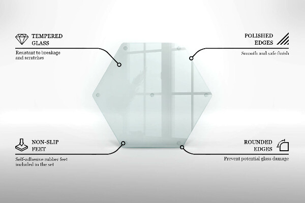Skärbräda glas transparent h40 cm