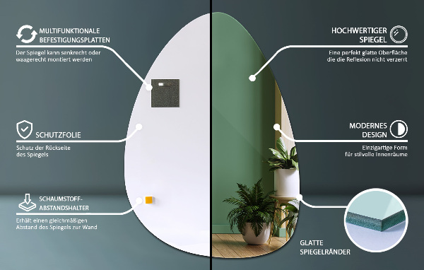 Ovoid spegel 64x90 cm