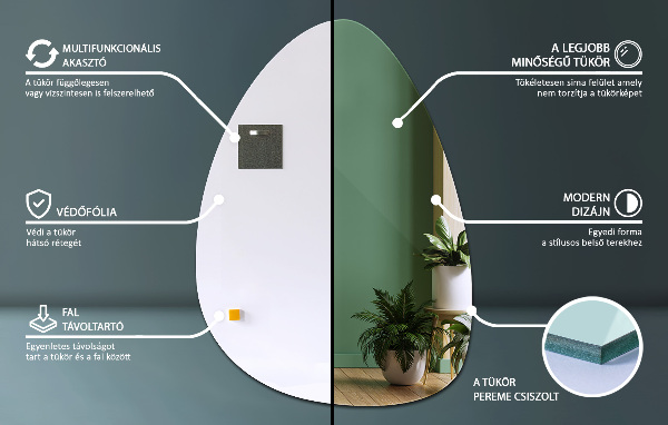 Ovoid spegel 64x90 cm