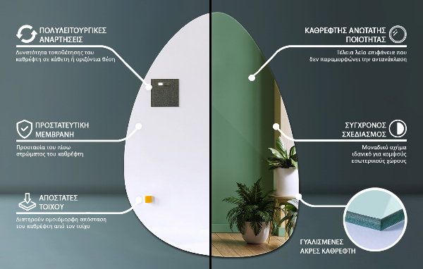 Ovoid spegel 64x90 cm