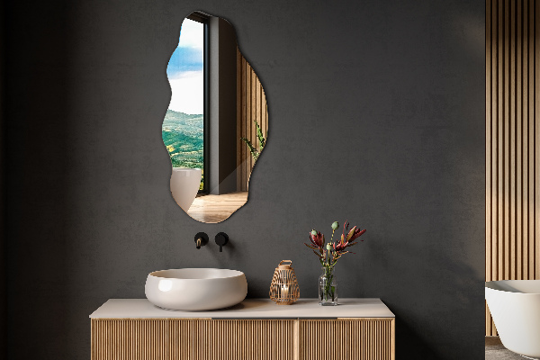 Spegel organisk form fläck modern 50x100