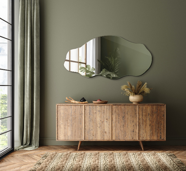 Spegel organisk form fläck modern 50x100