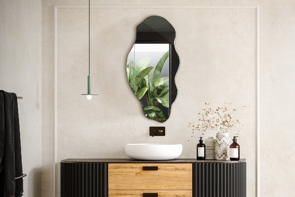 Spegel organisk form fläck modern 50x100