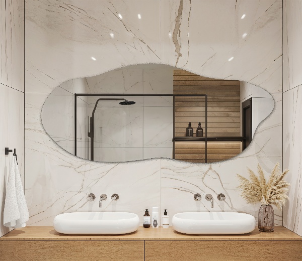 Oregelbunden spegel elegant accessoar 40x90 cm