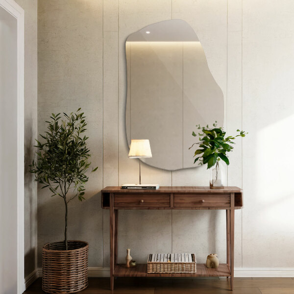 Asymmetrisk spegel unik 90x59 cm