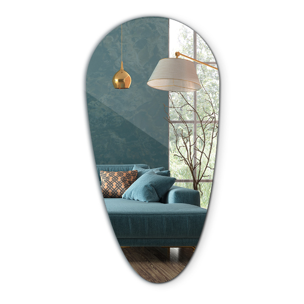 Droppformad spegel modern 45x90 cm