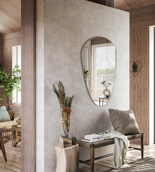 Droppformad spegel modern 45x90 cm