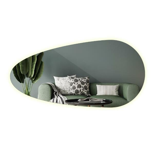 Spegel droppe med led belysning 40x80 cm