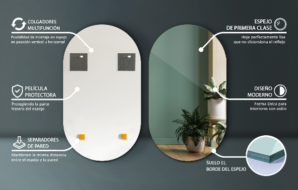 Oval spegel 52x90 cm