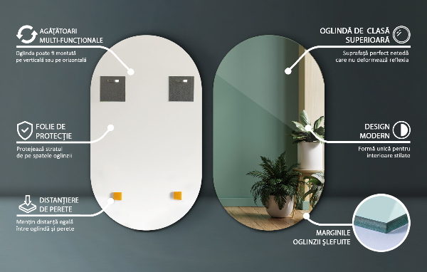 Oval spegel 58x100 cm