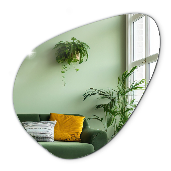 Spegel organisk form badrum 48x48 cm